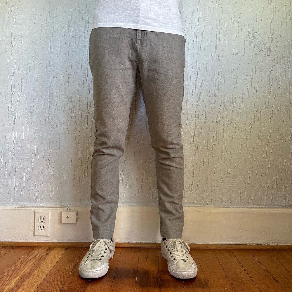 Hawkings McGill Men's Skinny Chino Pants Size 30 Gray